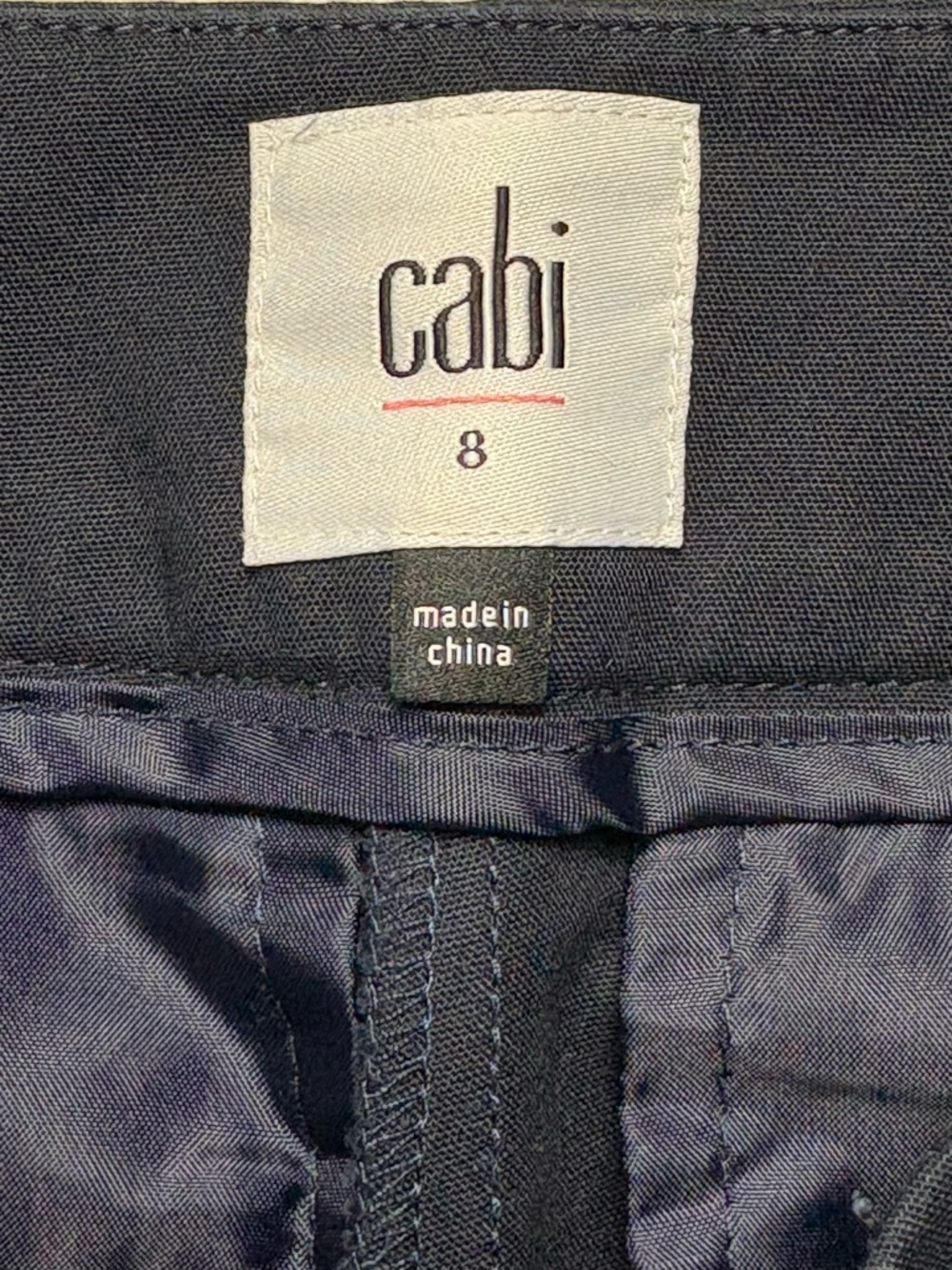 CAbi Mariner Trouser Navy Blue Sailor Button Flare Pants • Size 8 • 5077R • $129 - Picture 8 of 10